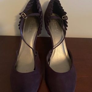 Alfred Sung Suede Purple Heels